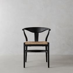 OPEN BOX: CHIP AND DENT Baldwin Dining Arm Chair, Drifted Matte Black