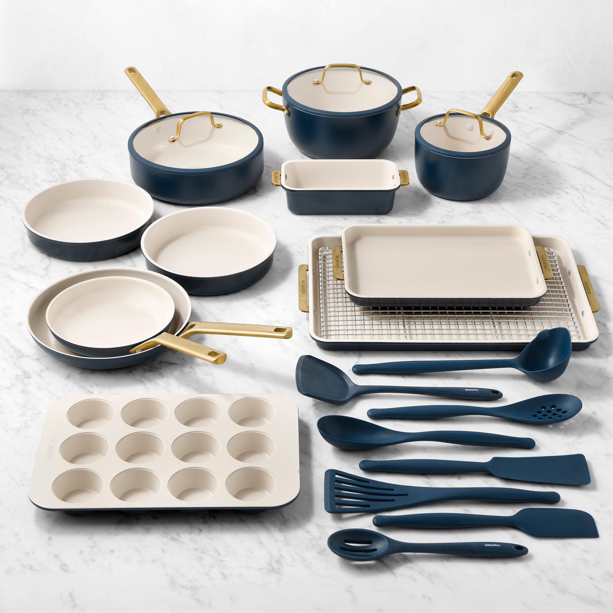 GreenPan Reserve Pro Ceramic Nonstick Ultimate Kitchen 23-Piece Set Sansujyuku sansujyuku.com