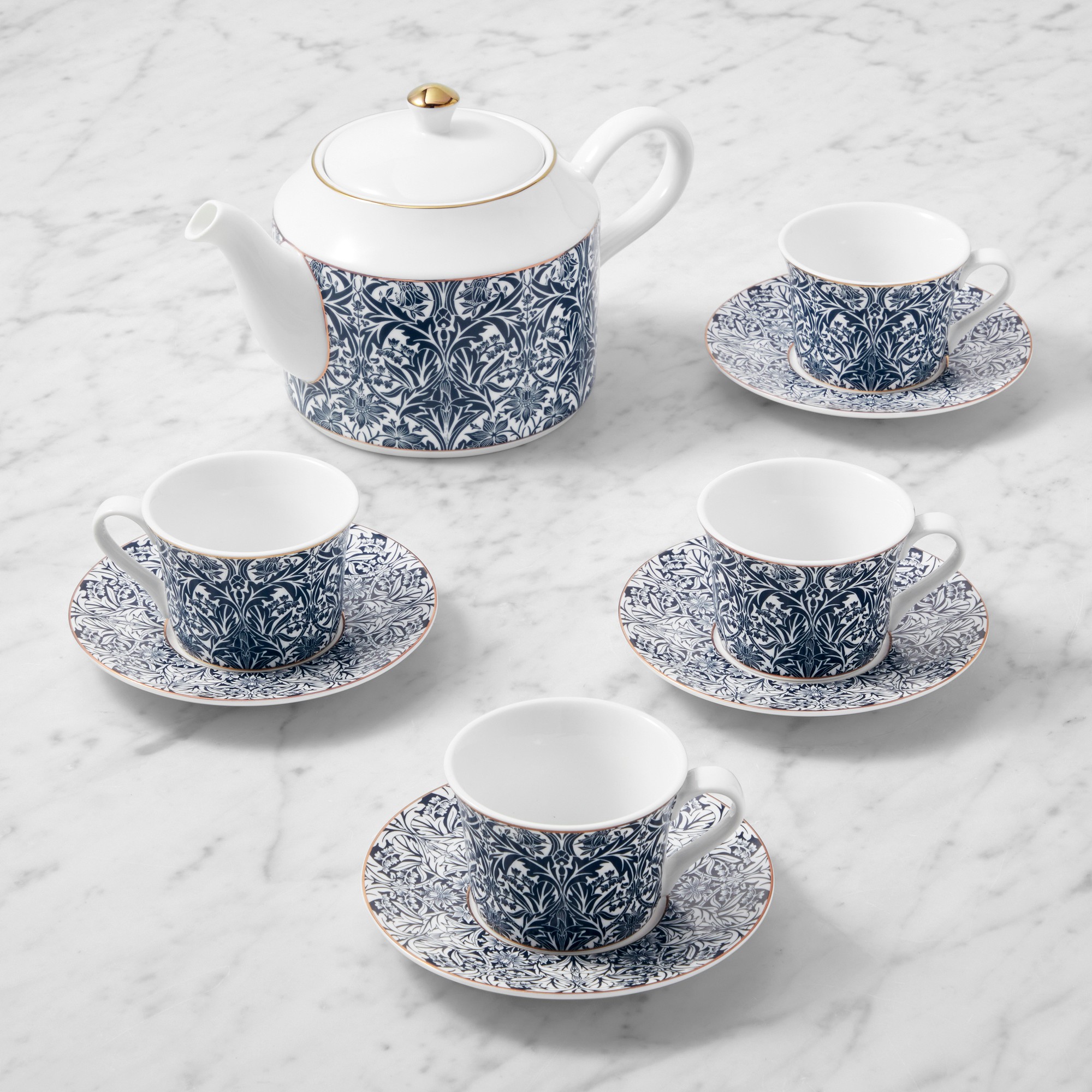 Morris & Co. x Williams Sonoma Bluebell Tea Set Sansujyuku sansujyuku.com