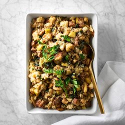 Williams Sonoma Thanksgiving Side, Focaccia Sausage Kale Stuffing, First Available