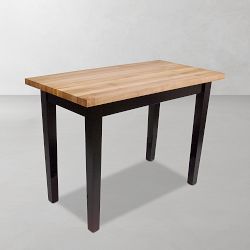 John Boos Classic Country Work Table, Maple, Black