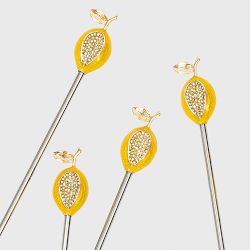 Joanna Buchanan Lemon Cocktail Stirrers, Set of 6