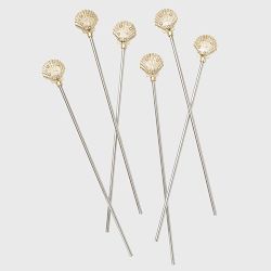 Joanna Buchanan Shell Cocktail Stirrers, Set of 6