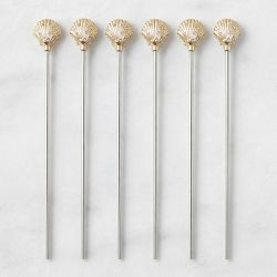Joanna Buchanan Shell Cocktail Stirrers, Set of 6
