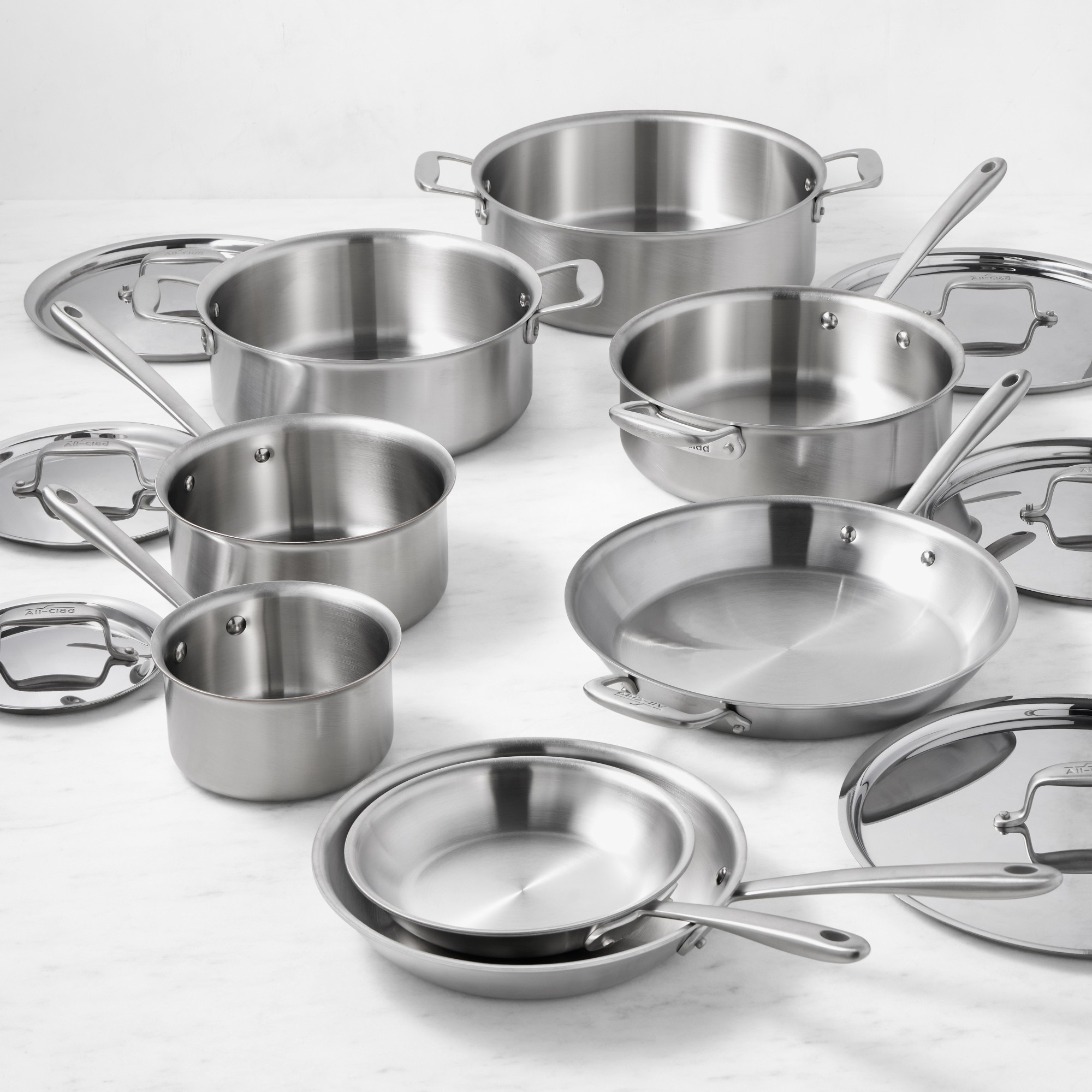 All-Clad Collective Stainless-Steel 14-Piece Cookware Set Sansujyuku sansujyuku.com