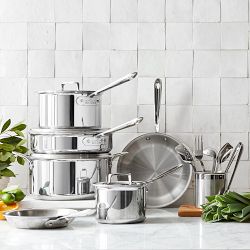 All-Clad D5® Polished Stainless-Steel 7-Piece Cookware Set