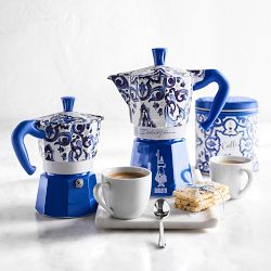 Bialetti Moka Dolce &amp; Gabbana Stovetop Espresso Maker, Blu Mediterraneo