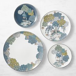 Scalamandré x Williams Sonoma Sea of Trees Dinnerware Collection