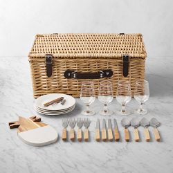 Williams Sonoma 70th Anniversary Pineapple Picnic Basket