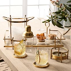Antique Brass and Glass Tray