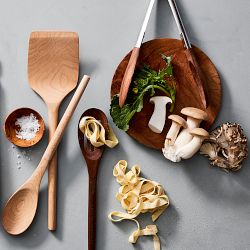 Williams Sonoma Walnut Wood Slotted Spoon, 12"