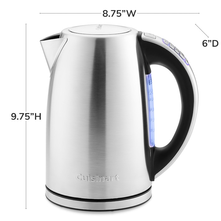cuisinart outdoor electric kettle Soho 1-Liter Double Wall Hot Water Kettle, Tea with Stainless Steel Interior, One Touch Operation to Boil Water for Tea, Hot Cocoa, or Instant Oatmeal, CK-10BK, Black: Home Experience the full Cuisinart PerfecTemp Cordless Electric Kettle
