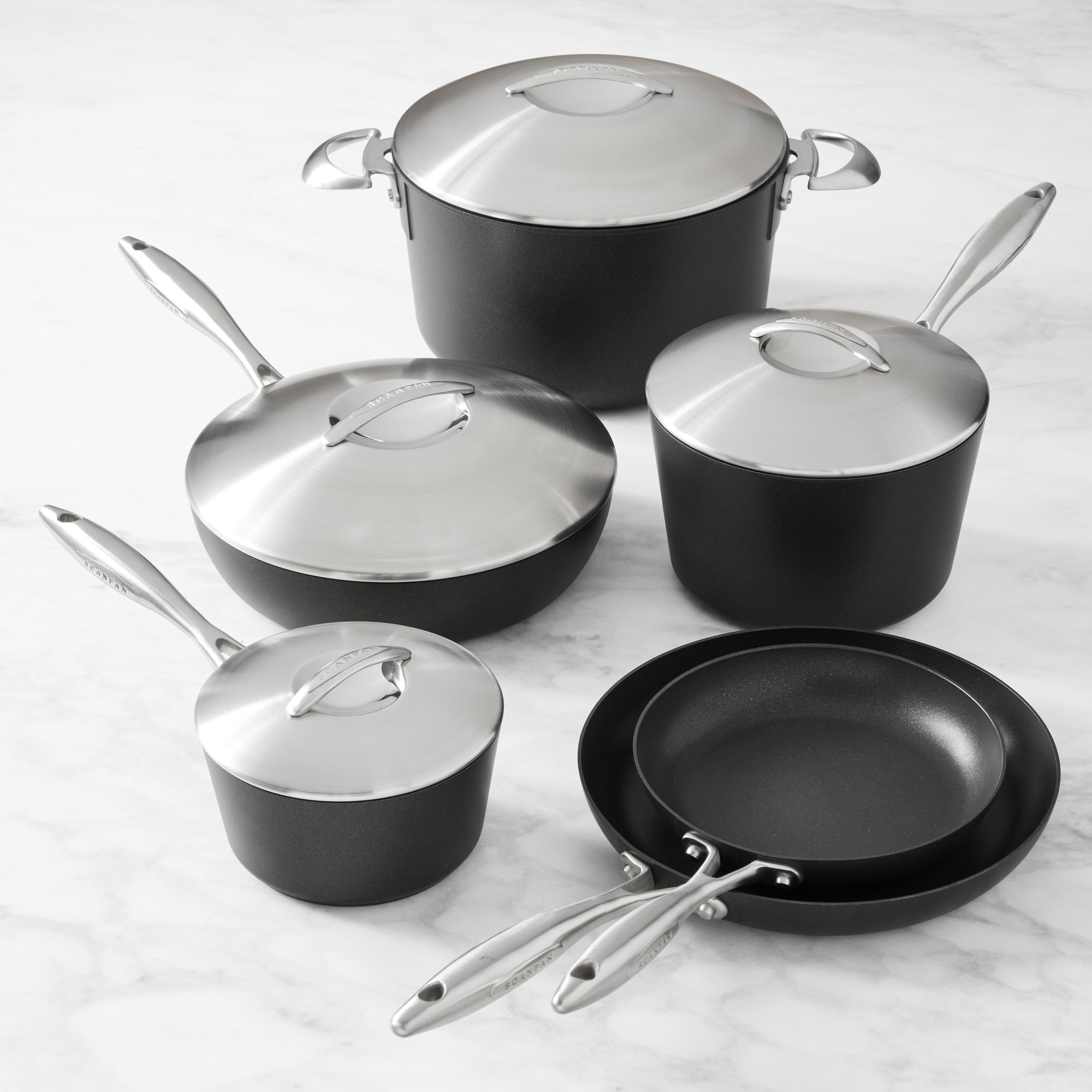 SCANPAN Professional Nonstick 10-Piece Cookware Set Sansujyuku sansujyuku.com