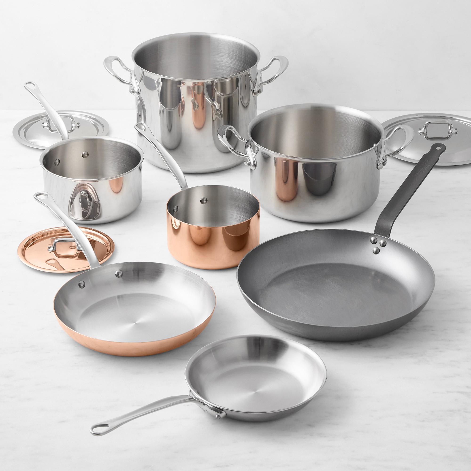 Mauviel Essentials Mixed Material 10-Piece Cookware Set Sansujyuku sansujyuku.com