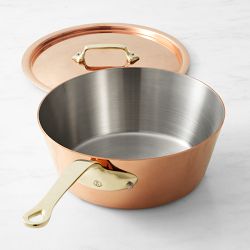 Mauviel M'250B Copper Curved Splayed Sauté Pan, 3.5-Qt