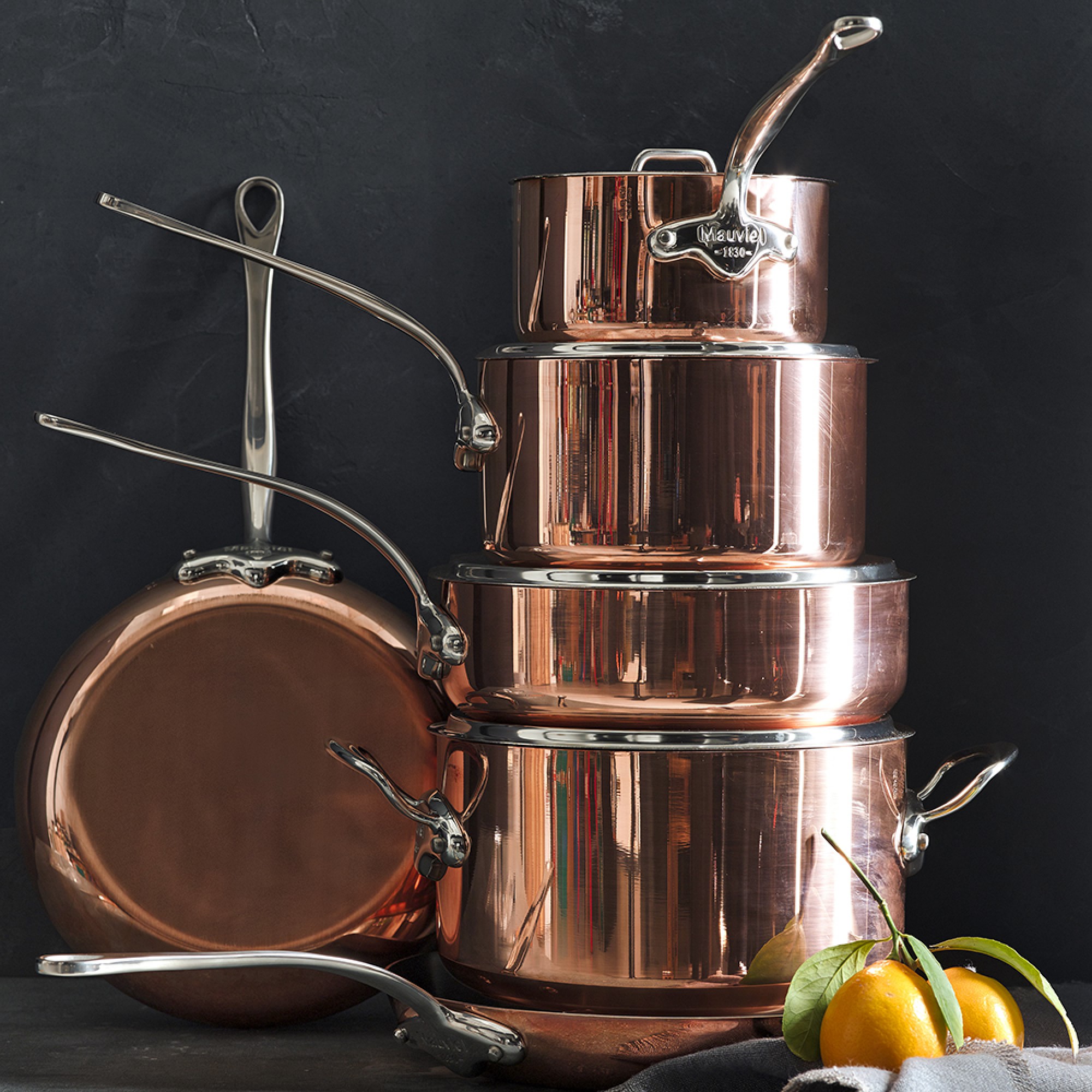 Mauviel M’3S Copper 10-Piece Cookware Set with Stainless-Steel Handles Sansujyuku sansujyuku.com