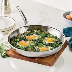 Hestan ProBond Luxe Professional Clad Stainless-Steel Skillet, Set of 3