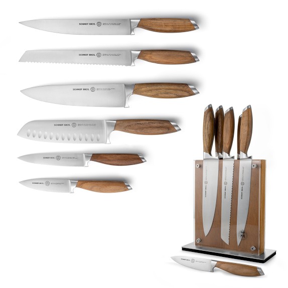 Schmidt Brothers Bonded Teak 7-Piece Knife Set | Williams Sonoma