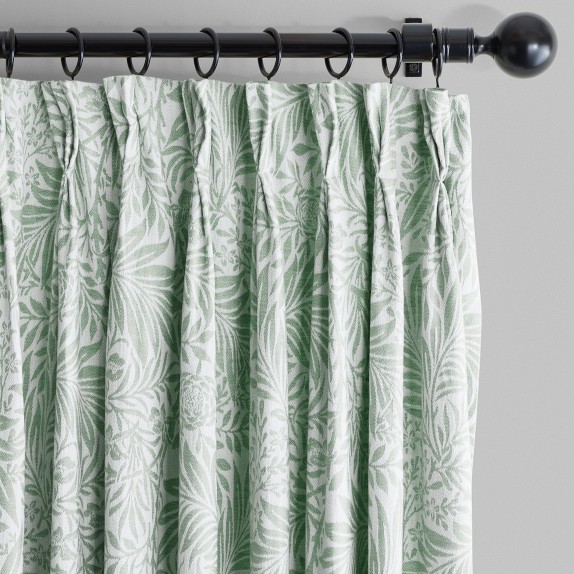 Morris & Co. x Williams Sonoma Home Larkspur Curtain, Sage by Williams Sonoma Home