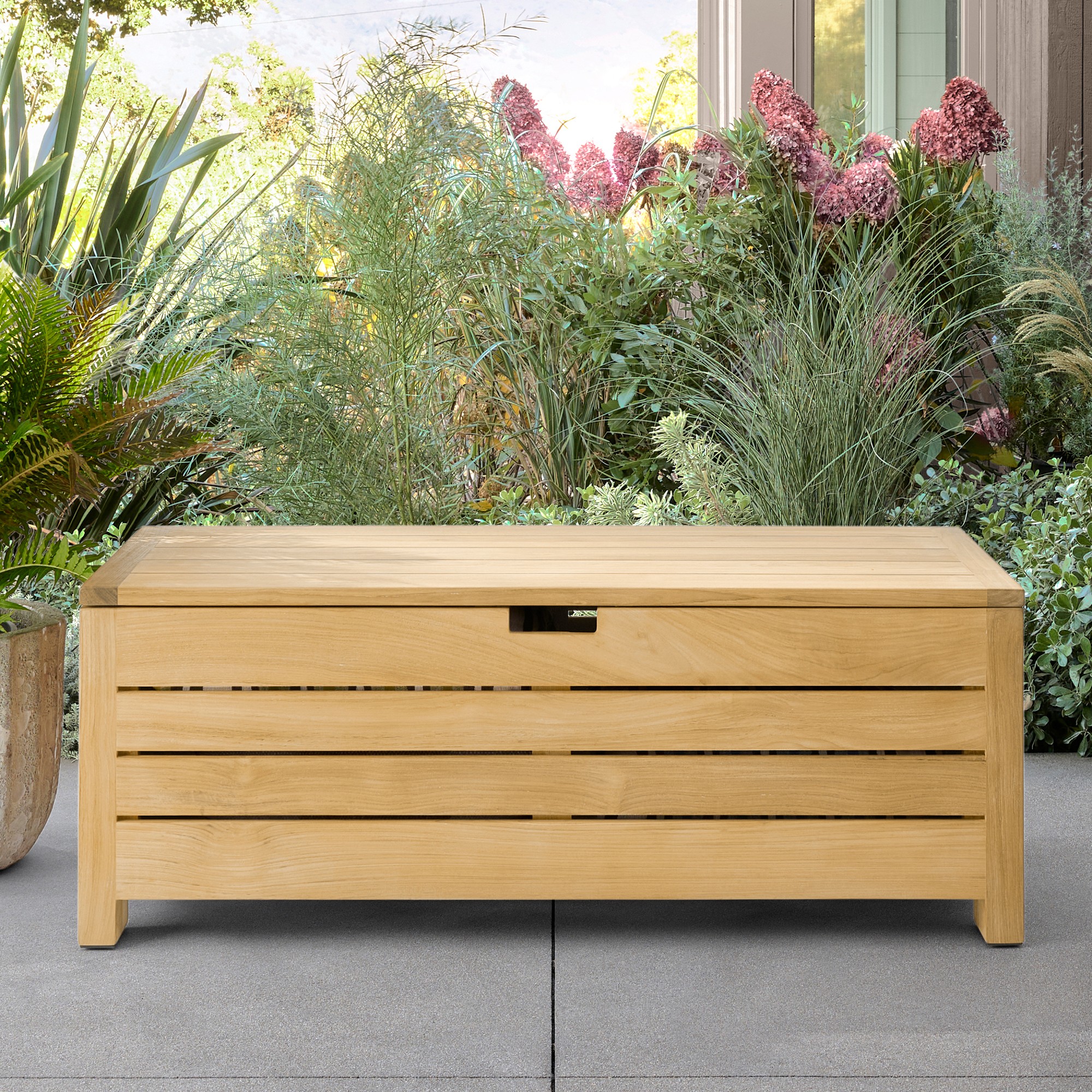Larnaca Teak Storage Trunk (48″) Sansujyuku sansujyuku.com