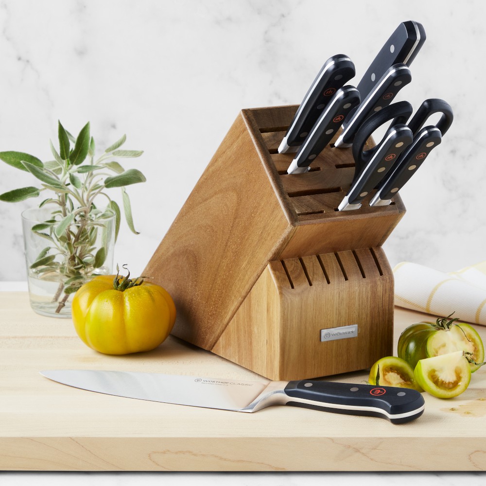 WÜSTHOF Classic Knife Block, Set of 9 - Acacia