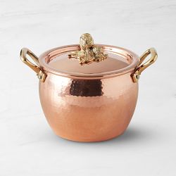 Ruffoni Historia Hammered Copper Stockpot with Artichoke Knob, 3.5-Qt.