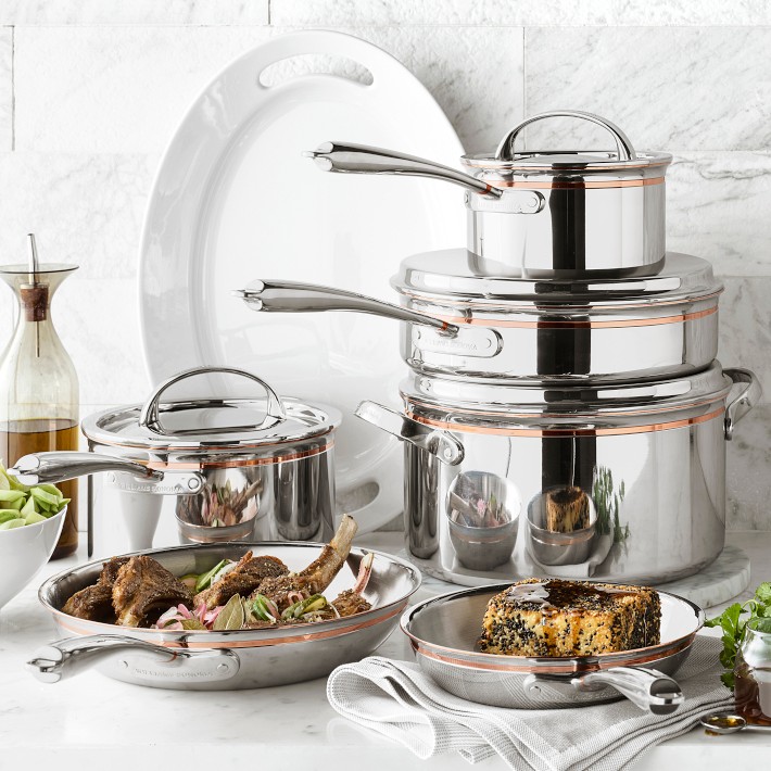 Williams Sonoma Signature Thermo-Clad™ Copper Pro Set | Williams