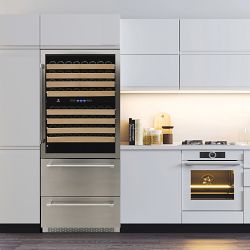 Vinotemp Triple Zone 30" Wine Cooler &amp; Drawer Refrigerator
