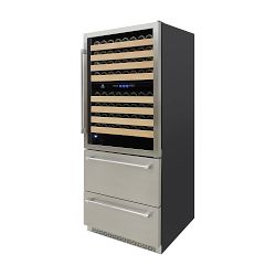 Vinotemp Triple Zone 30" Wine Cooler &amp; Drawer Refrigerator