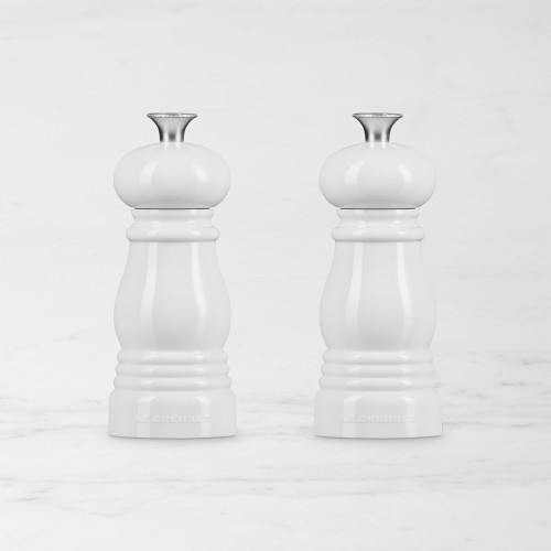 Le Creuset Petite Salt and Pepper Mill Set, White