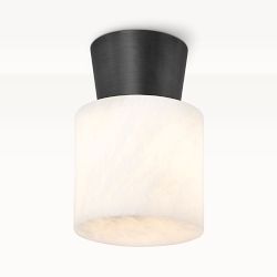 Hazel Alabaster Flush Mount, Oil Rubbed Bronze