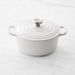 Le Creuset Signature Enameled Cast Iron Round Dutch Oven, 4.5-Qt., Matte White