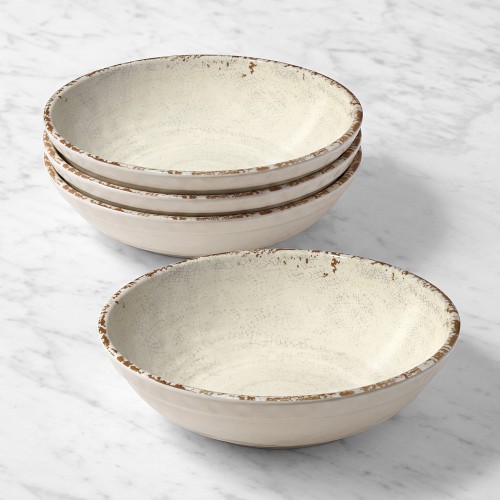 Rustic® Outdoor Melamine Individual Bowls, Set of 4, Ivory