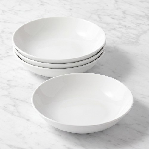 Pillivuyt Coupe Porcelain Pasta Bowls, Set of 4, White