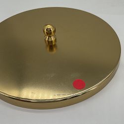 OPEN BOX: Antique Brass and Glass Ice Bucket