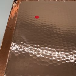 OPEN BOX: Copper Hammered Tray, Large