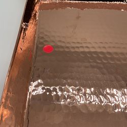 OPEN BOX: Copper Hammered Tray, Large