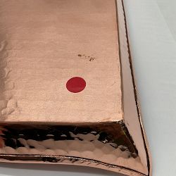 OPEN BOX: Copper Hammered Tray, Large