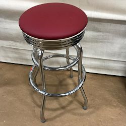 OPEN BOX: Diner Stool, 30", Dark Red