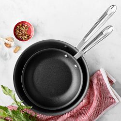 All-Clad D5® Polished Stainless-Steel Pro Nonstick Fry Pan, Set of 2