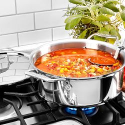 All-Clad D5® Polished Stainless-Steel Ultimate Soup Pot with Ladle, 6-Qt.