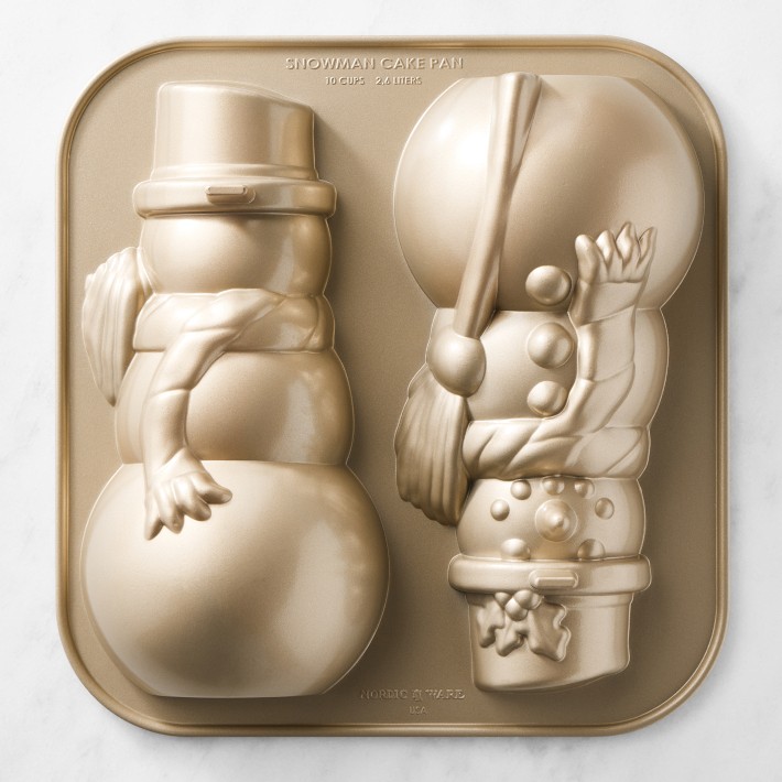 Nordic Ware 3D Snowman Pan Nonstick | Williams Sonoma