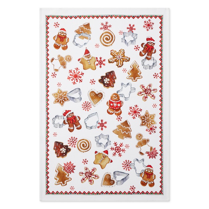 Gingerbread Tea Towels, Set Of 2 — Holiday Kitchen Towels
