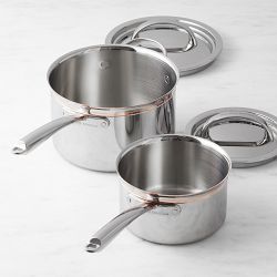Williams Sonoma Signature Thermo-Clad™ Copper Pro Saucepan Set, 2-Qt &amp; 3-Qt