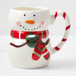 Snowman Figural Mug, Set of 2