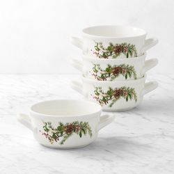 Woodland Berry Handled Soup Bowls, Set of 4