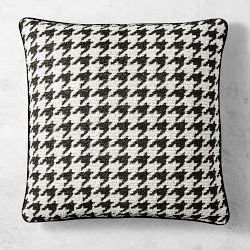 Bexley Houndstooth Pillow Cover, Black