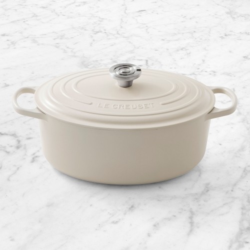 Le Creuset Signature Enameled Cast Iron Oval Dutch Oven, 6.75-Qt., Brioche