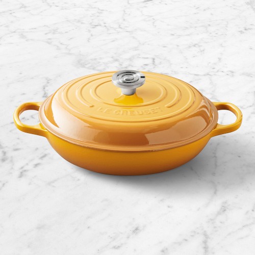 Le Creuset Signature Enameled Cast Iron Braiser, 3.5-Qt., Nectar
