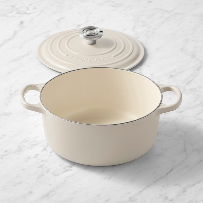 LE CREUSET20センチ鍋 人気カラー ホワイト le-creuset-signature-enameled-